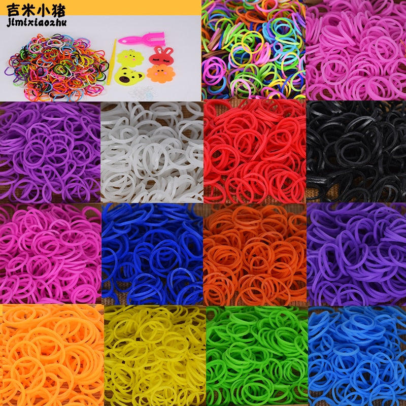 Diy toys rubber bands bracelet for kids or hair rubber loom bands refi –  Man Cherry